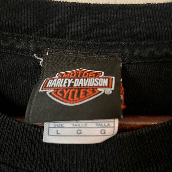 Vintage Y2K 2007 Harley Davidson Long Sleeve T Shirt Edmonton Size Large - Picture 7 of 9